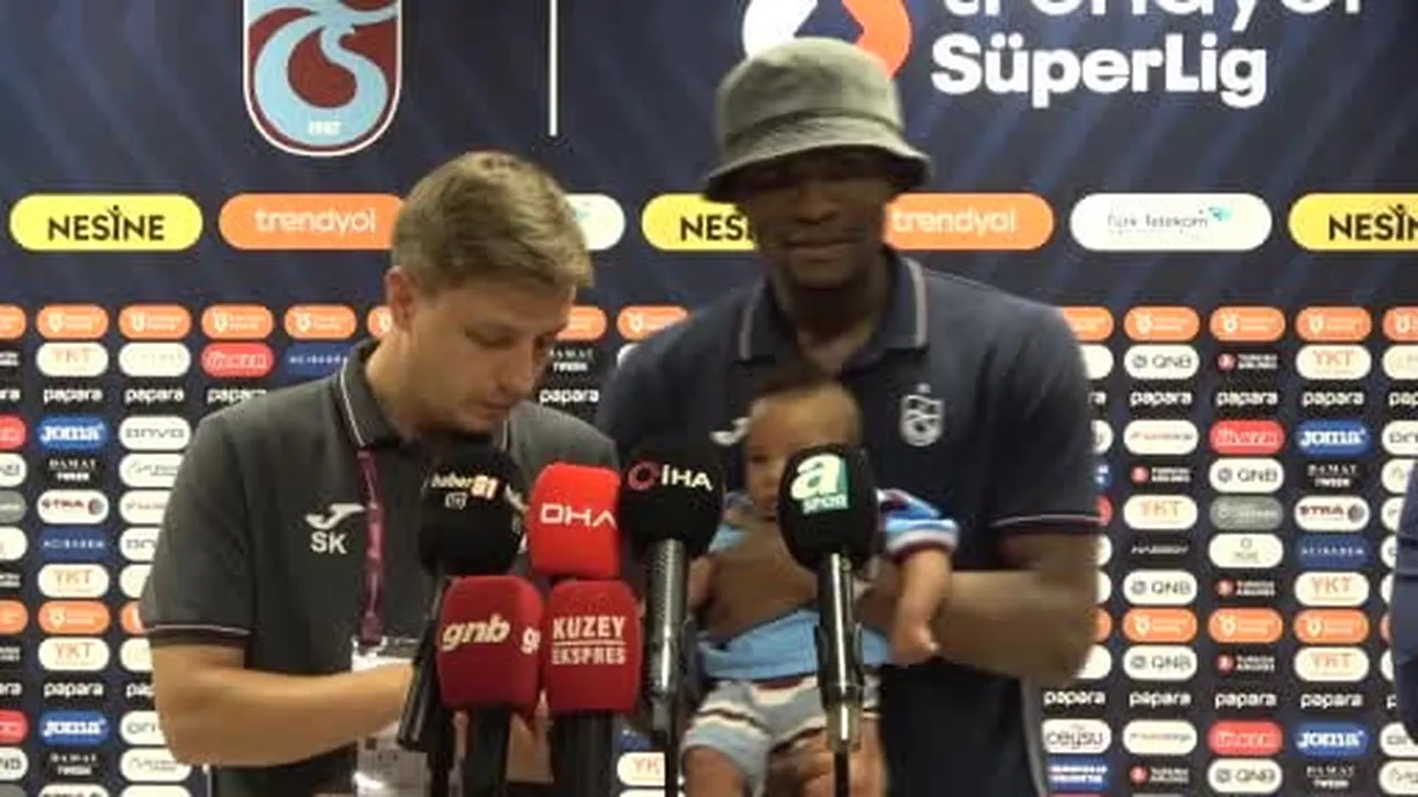 Trabzonspor’un savunma oyuncusu Nwaiwu, iyi bir rakip karşısında 3 puan aldıkları için mutlu...