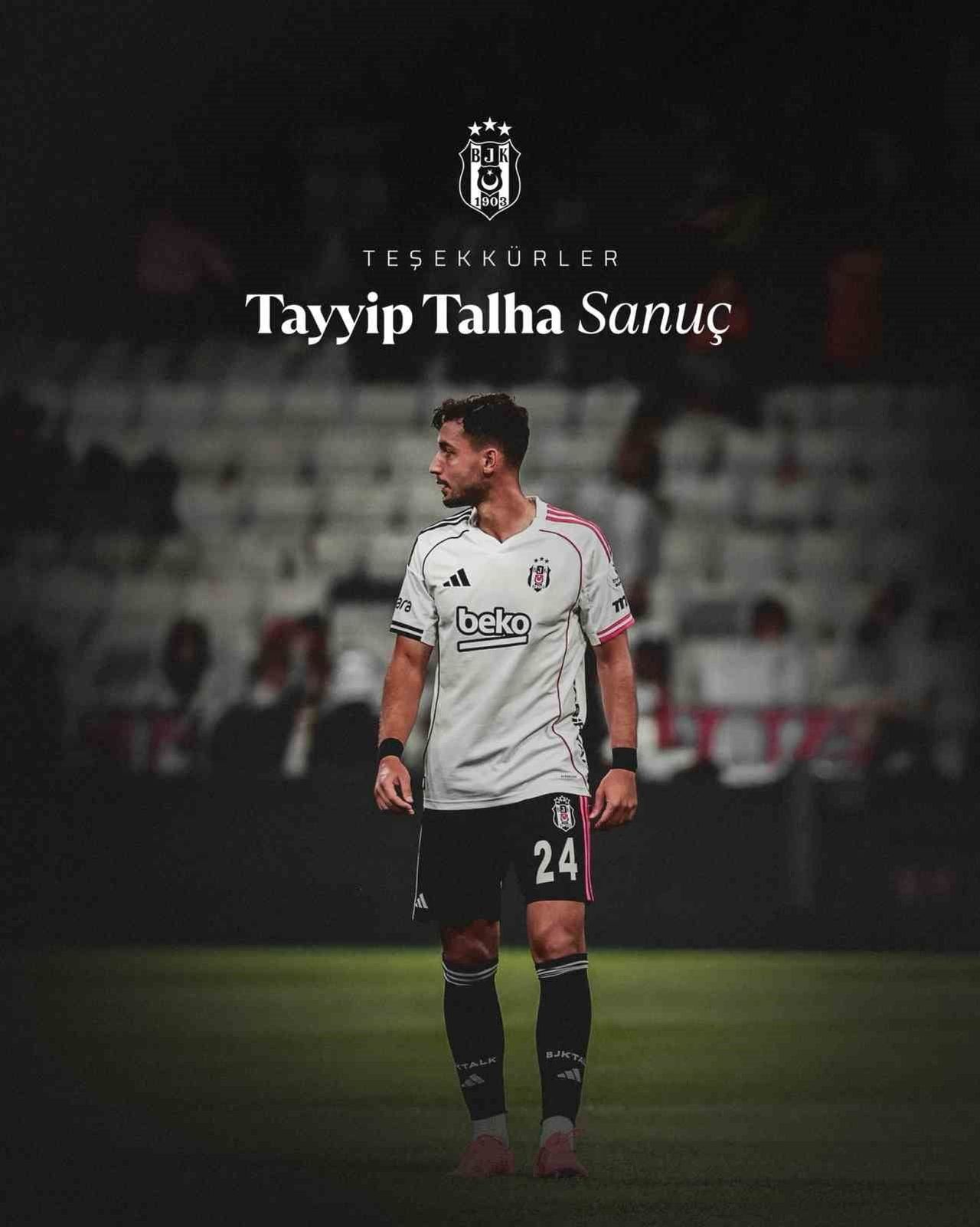 BEŞİKTAŞ, DEFANS OYUNCUSU TAYYİP TALHA SANUÇ'UN, ÇAYKUR RİZESPOR'A TRANSFER OLDUĞUNU...
