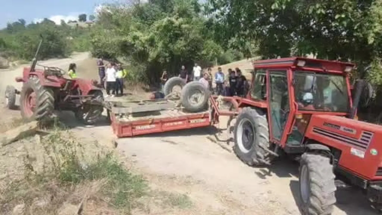 Traktör devrildi: 1 ölü, 3'ü çocuk 7 yaralı