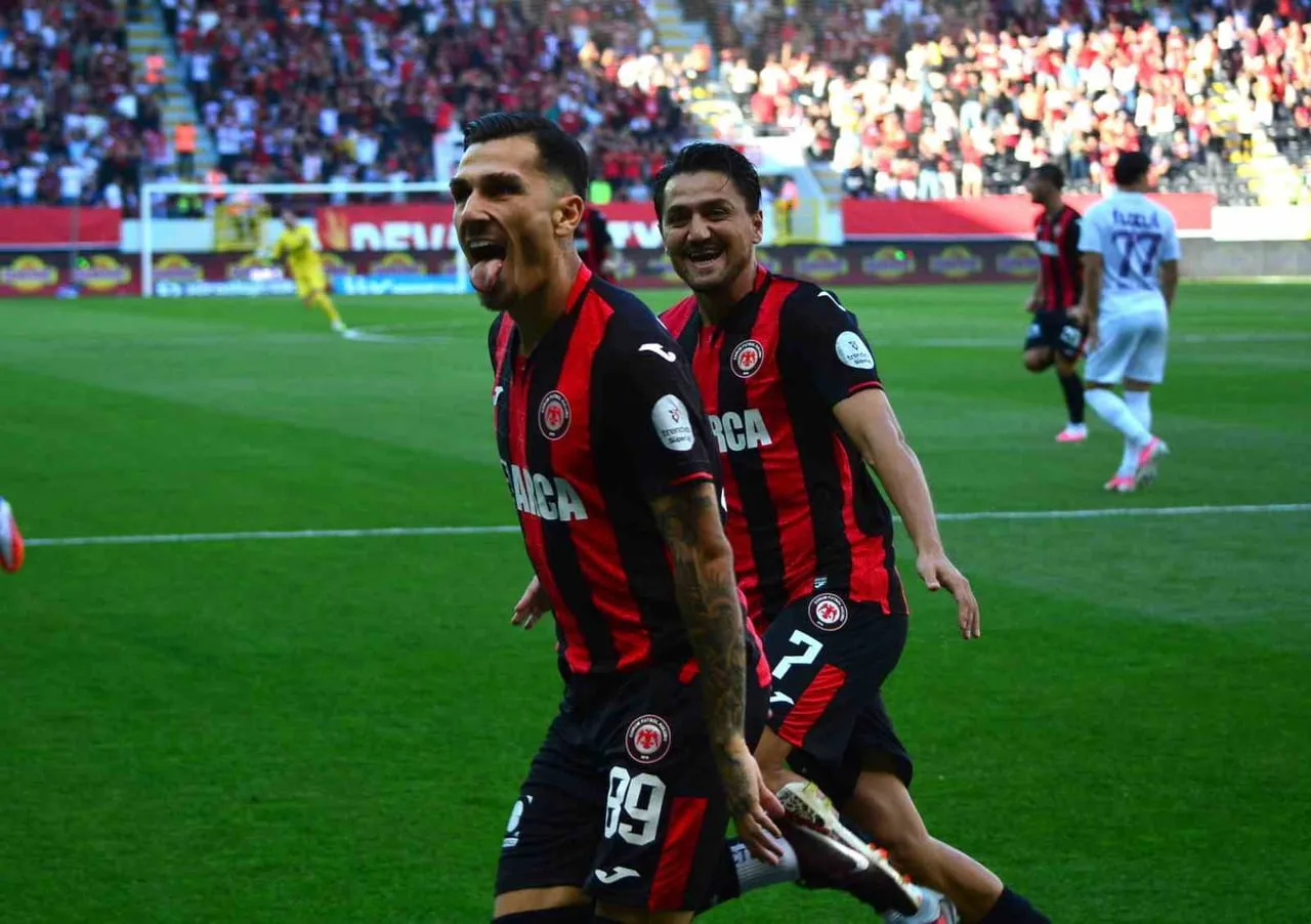 ALEXANDROS KYZİRİDİS'İN GOLÜYLE ÇORUM FK 1-0 ÖNE GEÇTİ.