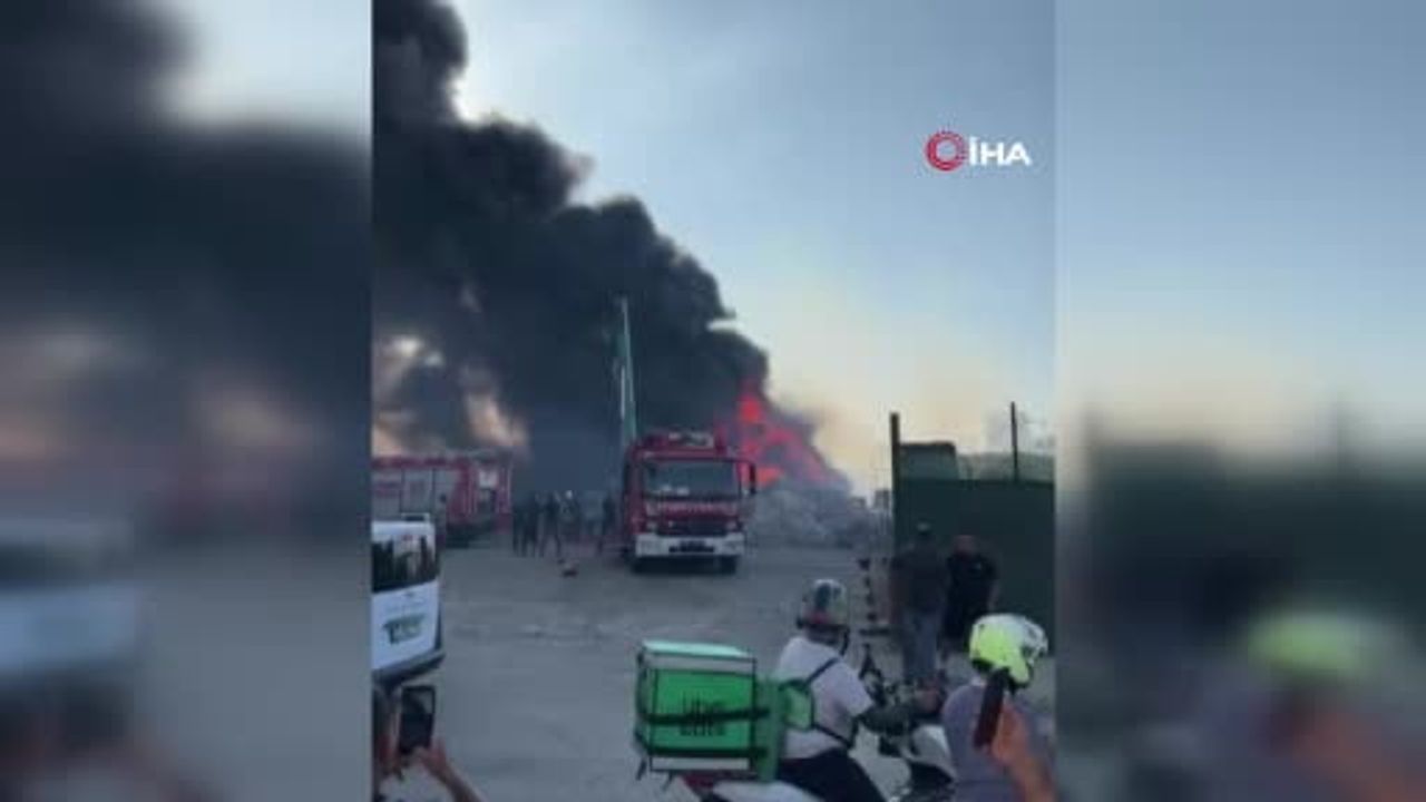 Tuzla'da otluk alanda çıkan yangın teknelere sıçradı