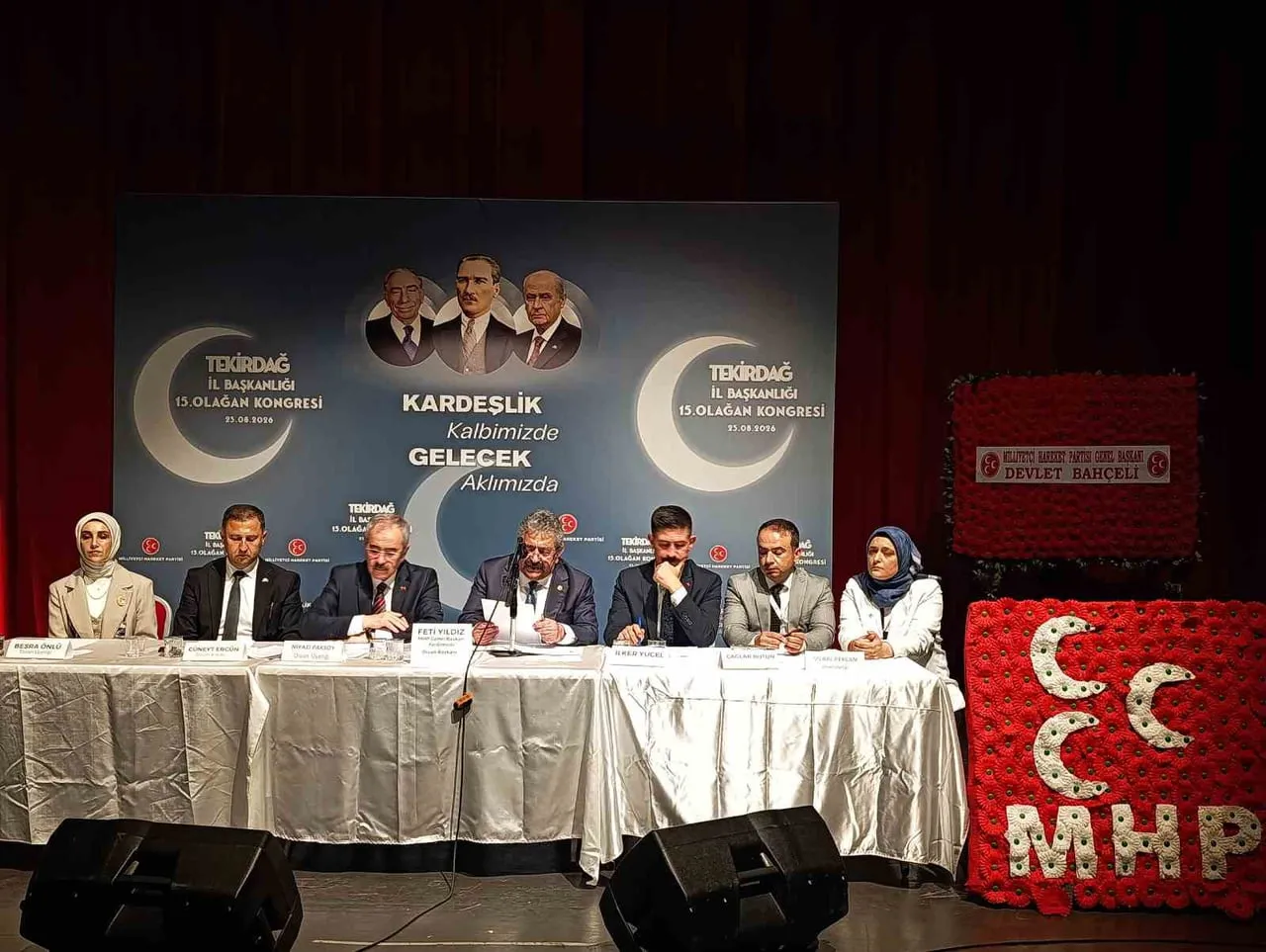 MHP TEKİRDAĞ İL BAŞKANLIĞI 15. OLAĞAN İL KONGRESİ, YAHYA KEMAL BEYATLI KÜLTÜR MERKEZİ'NDE...