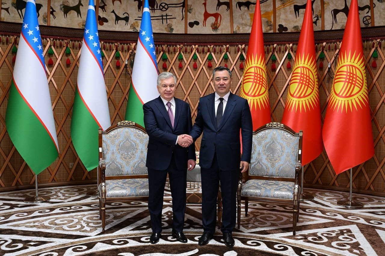 KIRGIZİSTAN CUMHURBAŞKANI SADIR CAPAROV, ÖZBEKİSTAN CUMHURBAŞKANI ŞEVKET MİRZİYOYEV İLE...