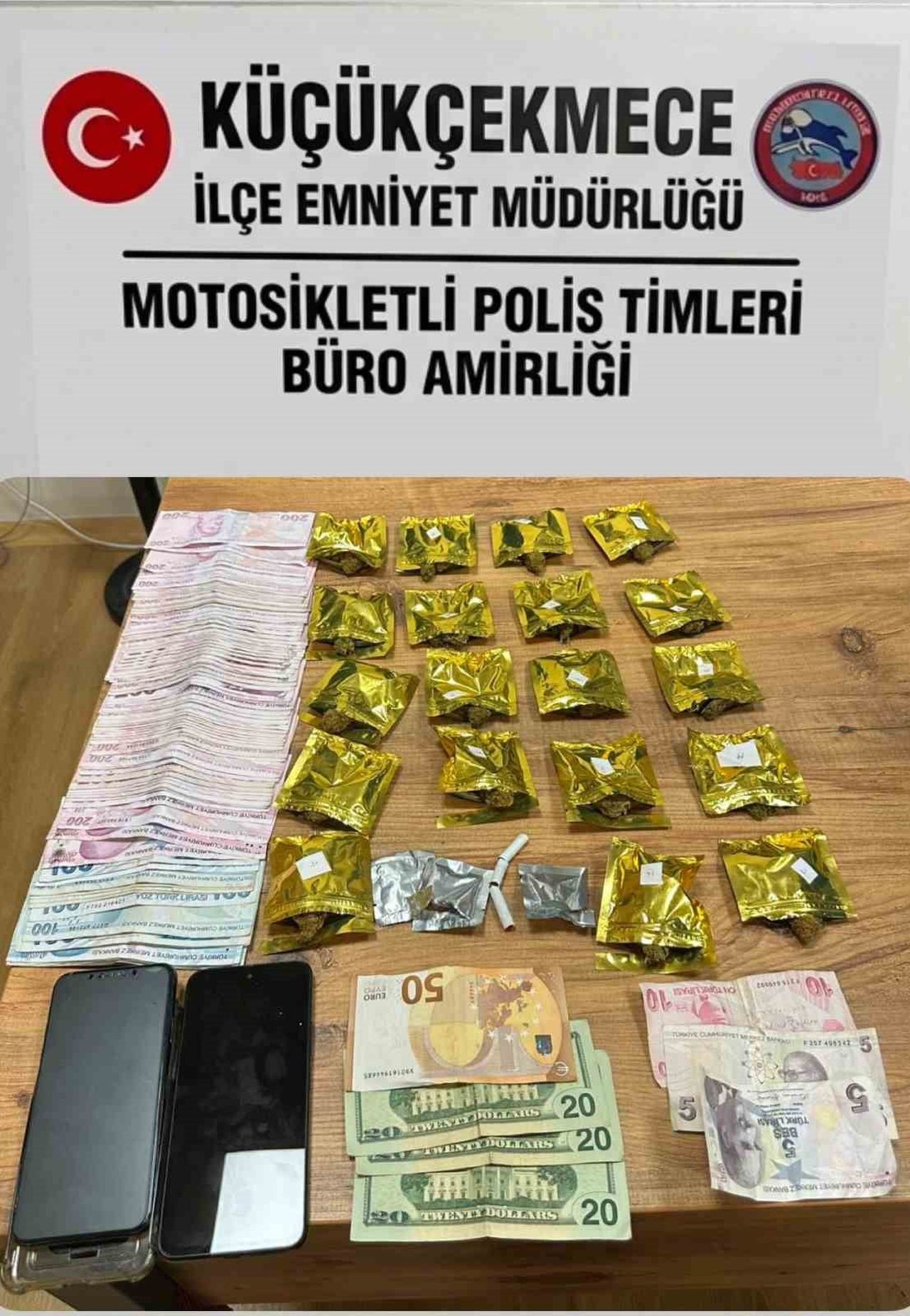 KÜÇÜKÇEKMECE’DE, DURDURULAN ARAÇ, UYUŞTURUCU KURYESİ ÇIKTI: 1 TUTUKLAMA