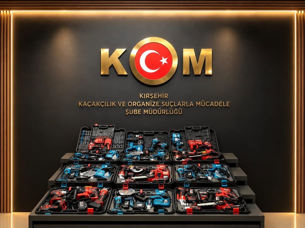 KIRŞEHİR’DE POLİS DURDURULAN ARAÇTA YAPILAN ARAMADA, 12 SET HALİNDE TOPLAM 88 PARÇA GÜMRÜK KAÇAĞI...