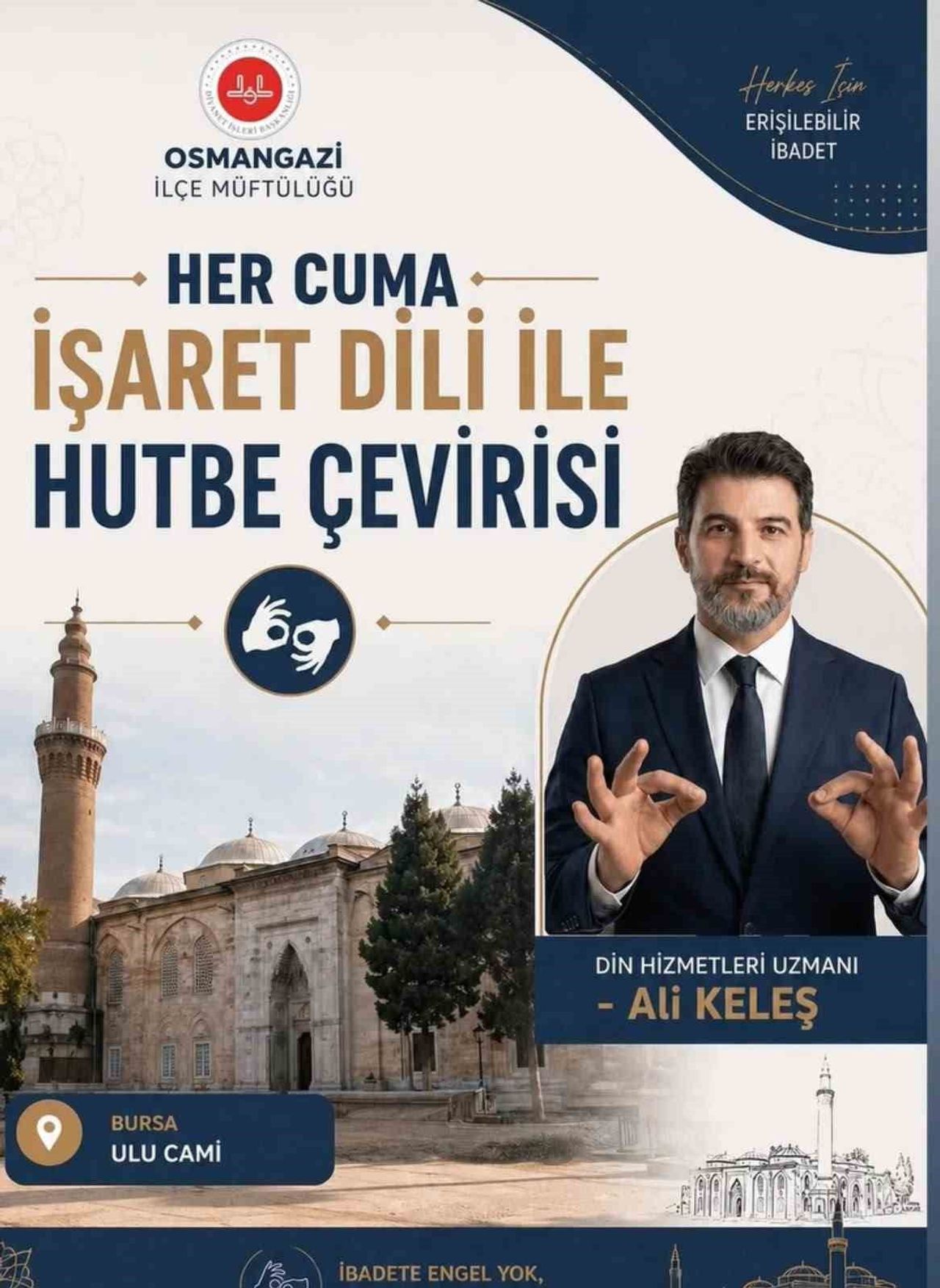 BURSA’DA OSMANGAZİ MÜFTÜLÜĞÜ’NÜN ‘HERKES İÇİN ERİŞİLEBİLİR İBADET’ MOTTOSUYLA BAŞLATTIĞI UYGULAMA...