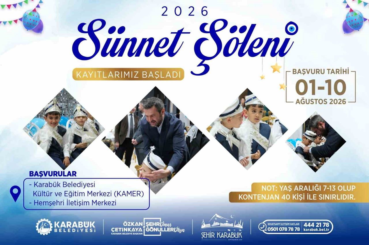 KARABÜK BELEDİYESİ, SOSYAL BELEDİYECİLİK ÇALIŞMALARI KAPSAMINDA DÜZENLEYECEĞİ GELENEKSEL SÜNNET...
