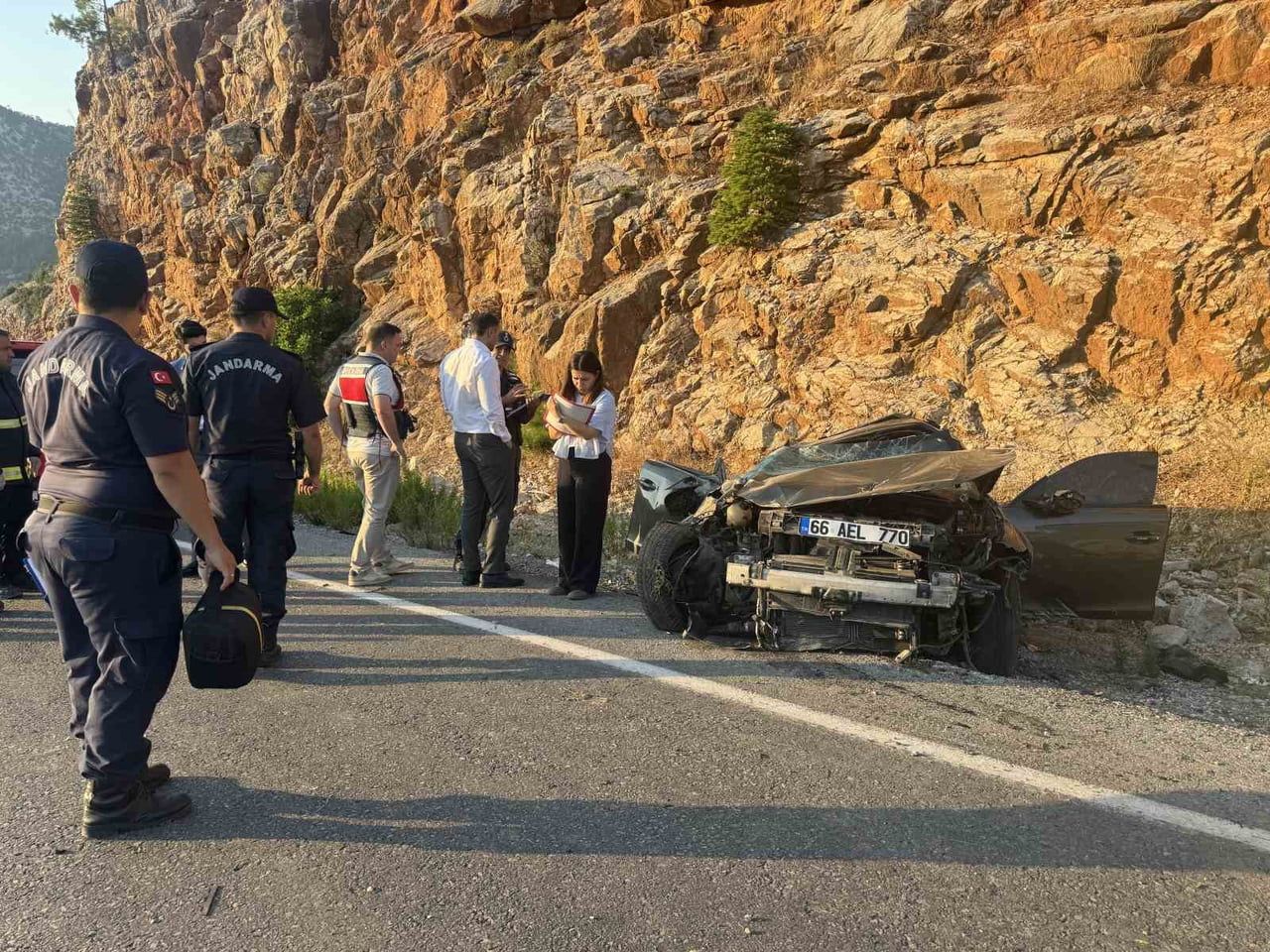 KAZA YERİNE GELEN AKSEKİ CUMHURİYET SAVCISININ İNCELEMESİ