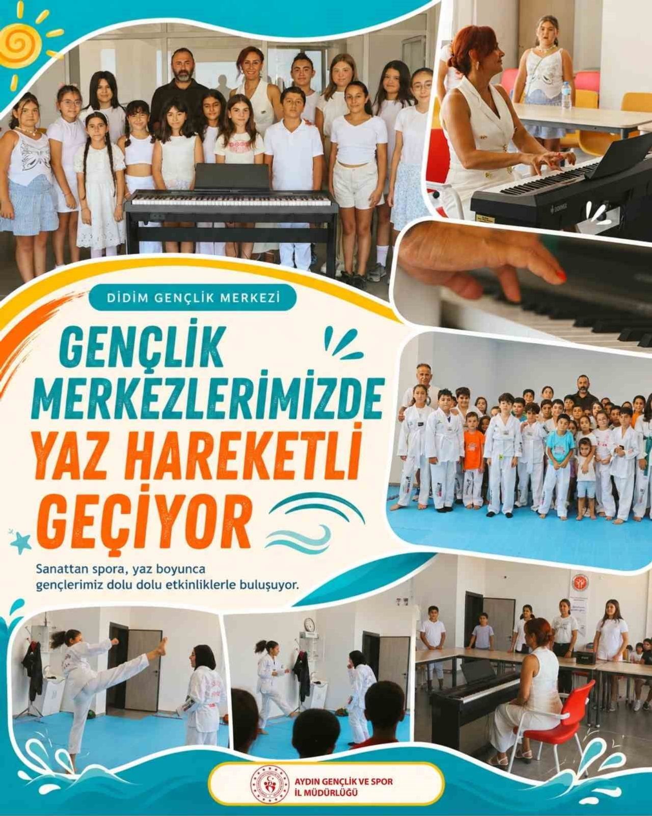 AYDIN'IN DİDİM İLÇESİNDE FAALİYET GÖSTEREN GENÇLİK MERKEZİ, YAZ DÖNEMİNDE DÜZENLEDİĞİ SANAT, SPOR...
