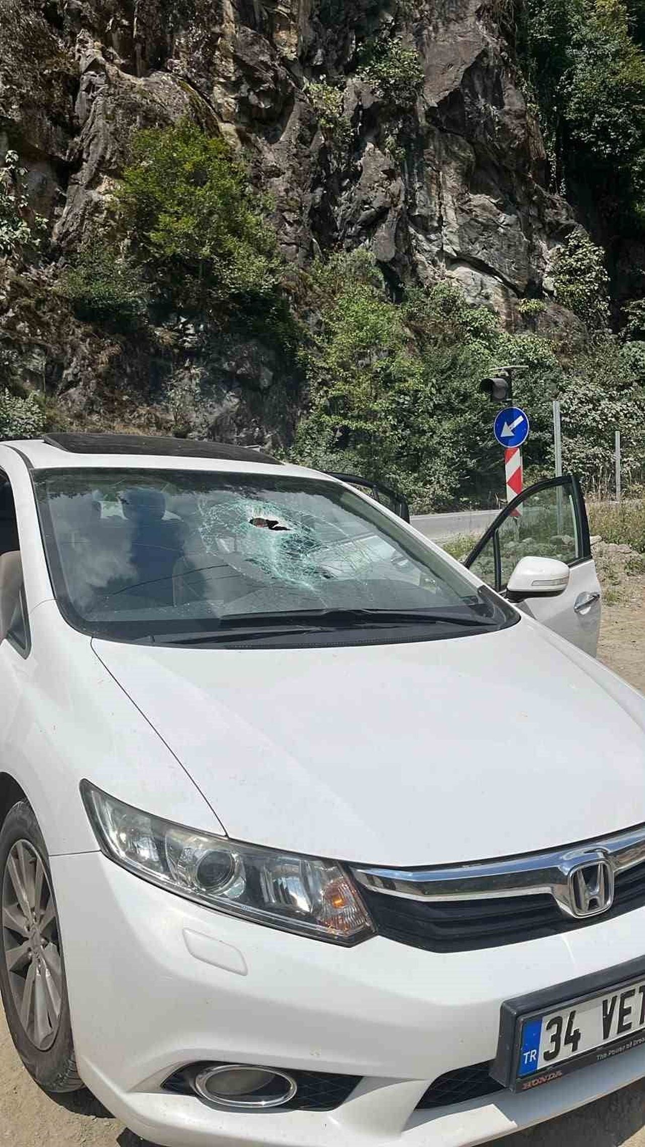 RİZE'NİN ÇAMLIHEMŞİN İLÇESİNDE OTOMOBİLİN ÜZERİNE AKYA DÜŞMESİ SONUCU 1 KİŞİ...