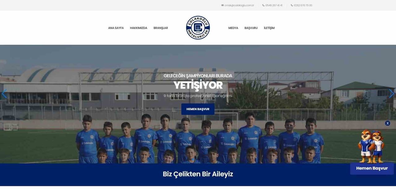 ÇOLAKOĞLU METALURJİ, ÇOLAKOĞLU METALURJİ SPOR KULÜBÜ (ÇMSK) ARACILIĞIYLA SPORU VE GENÇ YETENEKLERİ...