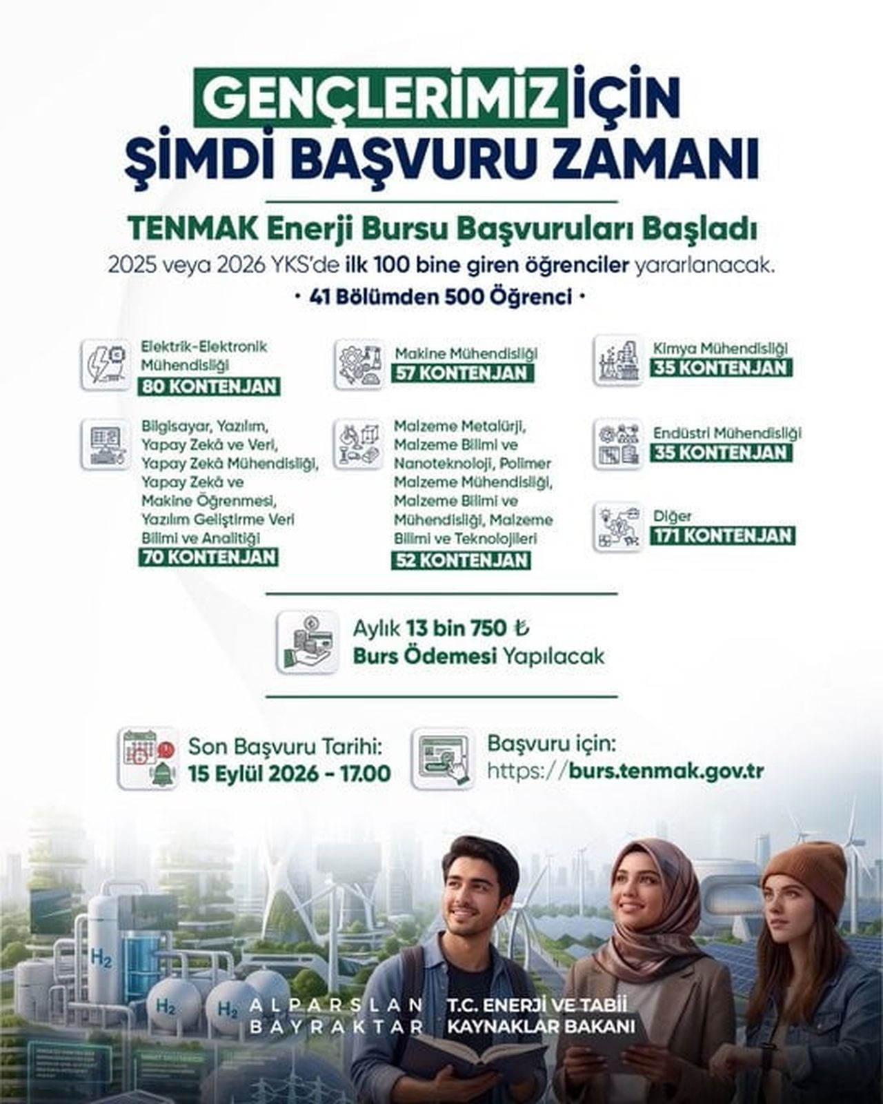ENERJİ VE TABİİ KAYNAKLAR BAKANI ALPARSLAN BAYRAKTAR'IN PAYLAŞIMI