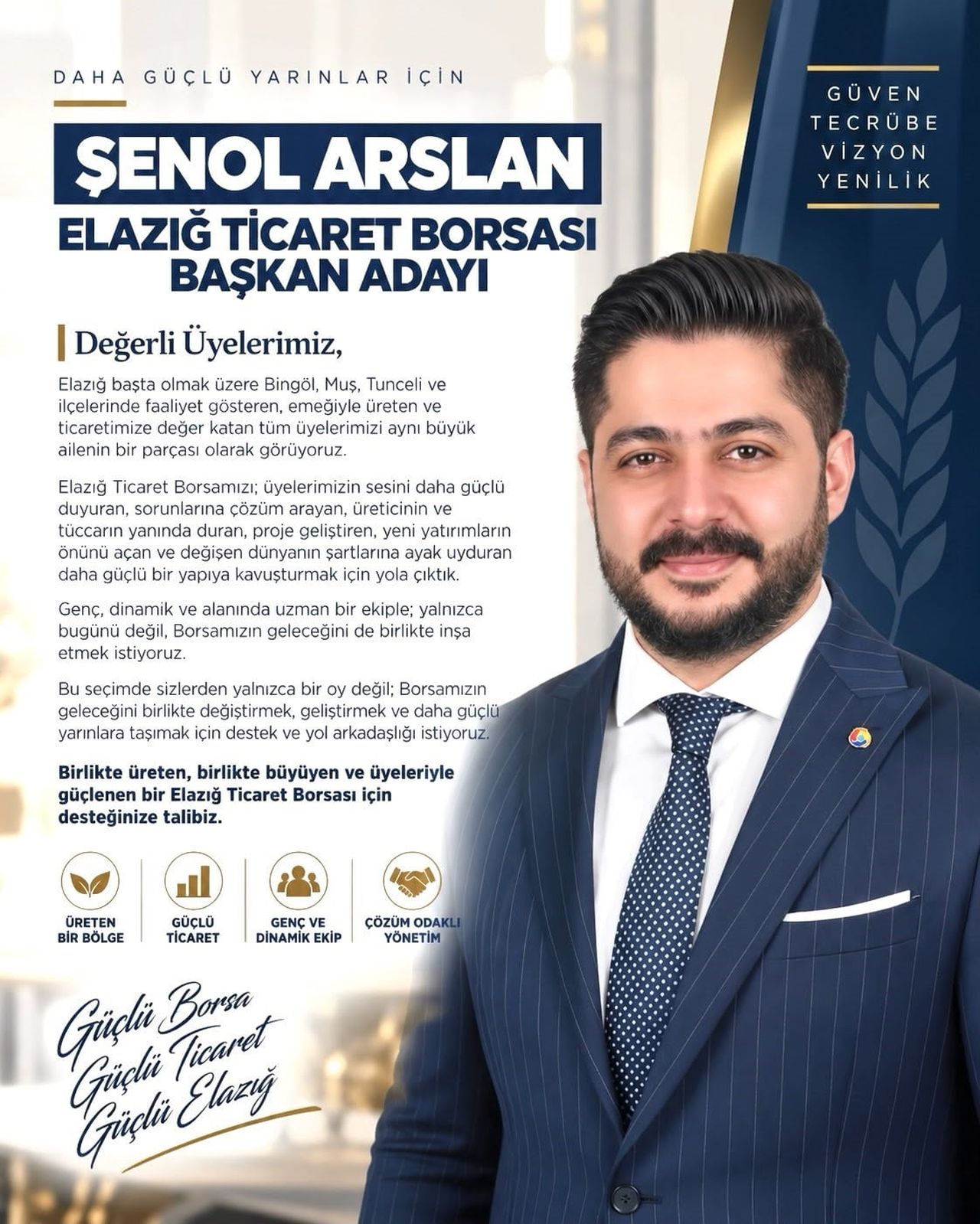 ÜYELERİ BÜYÜK AİLENİN BİR PARÇASI OLARAK GÖRDÜKLERİNİ DİLE GETİREN ELAZIĞ TİCARET BORSASI BAŞKAN...