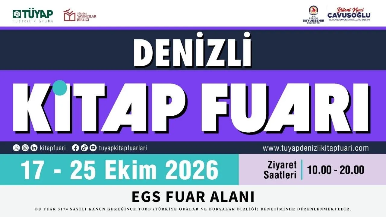 DENİZLİ BÜYÜKŞEHİR BELEDİYESİ’NİN EV SAHİPLİĞİNDE, TÜYAP VE TÜRKİYE YAYINCILAR BİRLİĞİ İŞ...