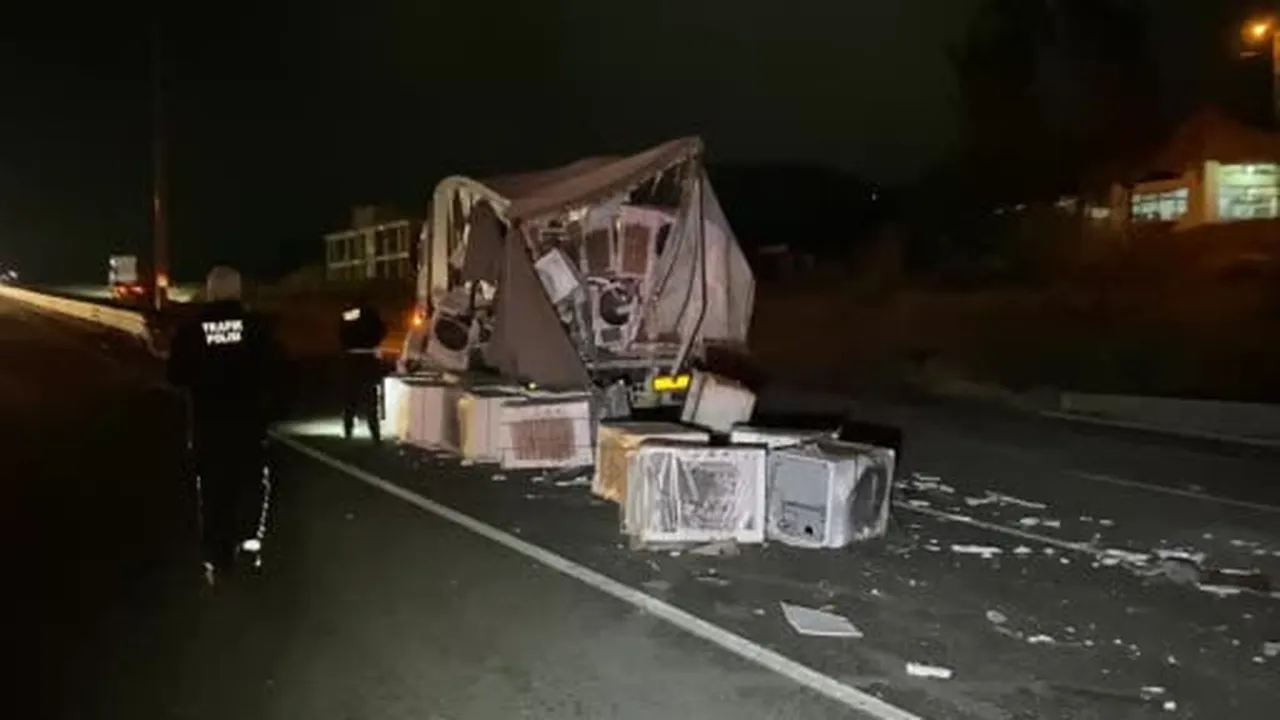 Elazığ’da 3 tır çarpıştı: 1 ölü