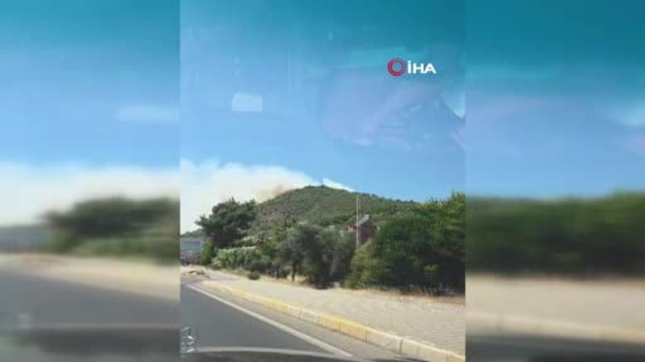 Kazdağı eteklerinde yangın