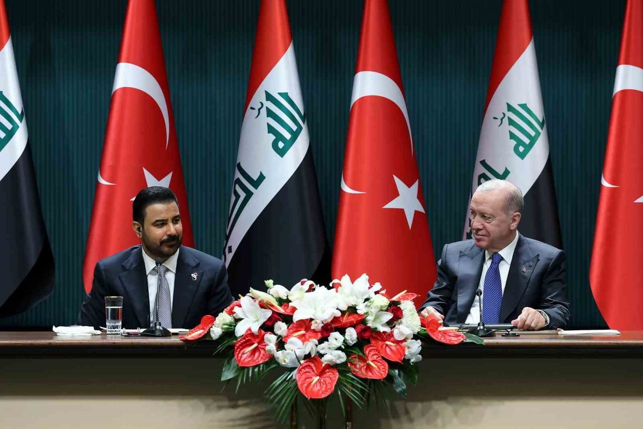 CUMHURBAŞKANI RECEP TAYYİP ERDOĞAN VE IRAK BAŞBAKANI ALİ ZEYDİ, CUMHURBAŞKANLIĞI KÜLLİYESİNDE...