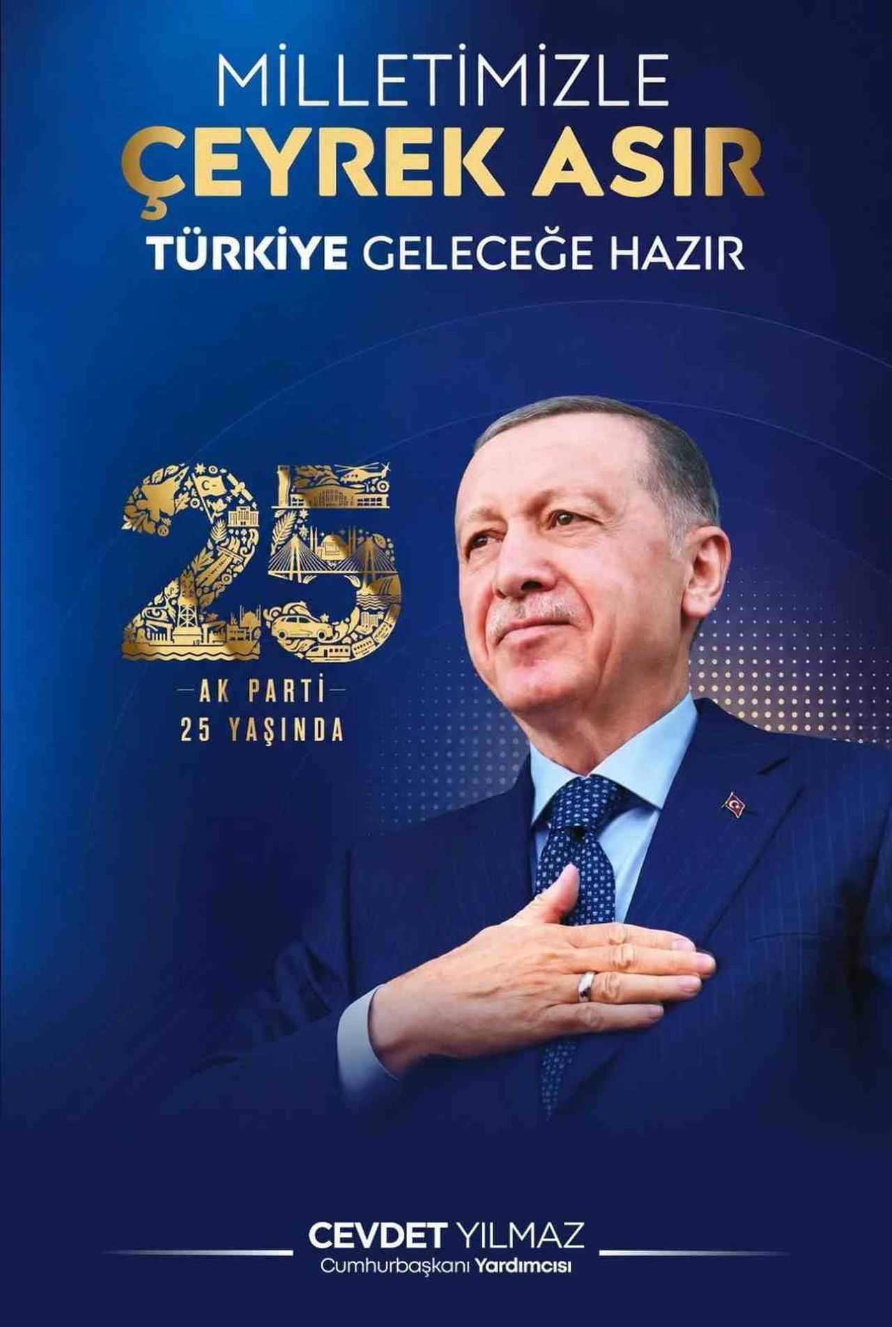 CUMHURBAŞKANI YARDIMCISI YILMAZ, AK PARTİ’NİN 25’İNCİ KURULUŞ YIL DÖNÜMÜNE İLİŞKİN SOSYAL MEDYA...