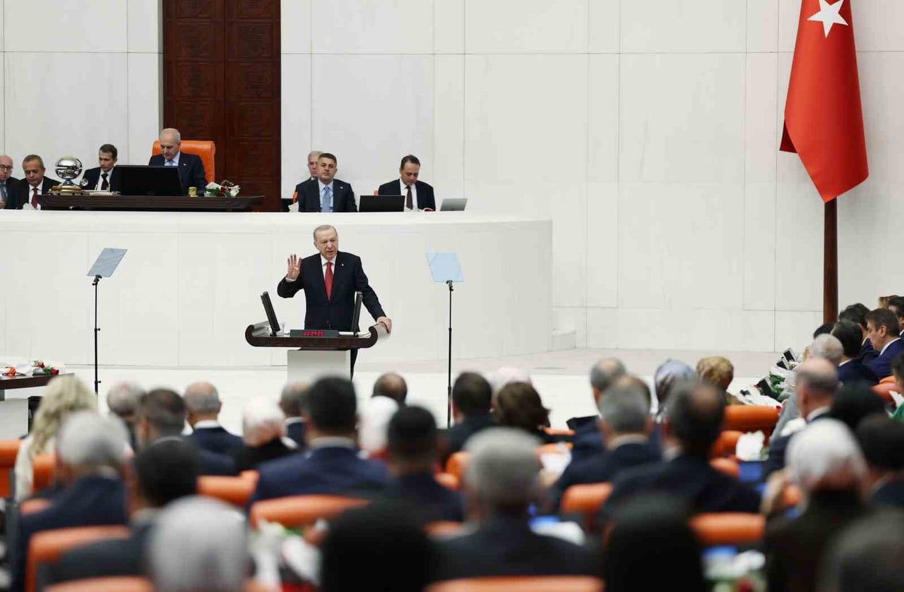 CUMHURBAŞKANI VE AK PARTİ GENEL BAŞKANI RECEP TAYYİP ERDOĞAN, AK PARTİ KONGRE MERKEZİ'NDE AK PARTİ...