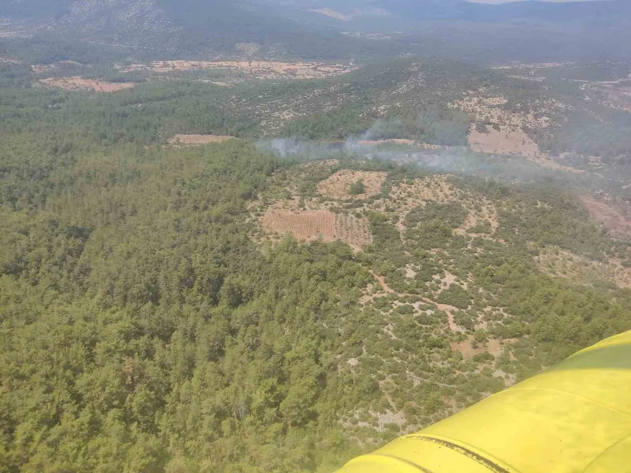 MUĞLA’DA ORMAN YANGINI KONTROL ALTINA ALINDI