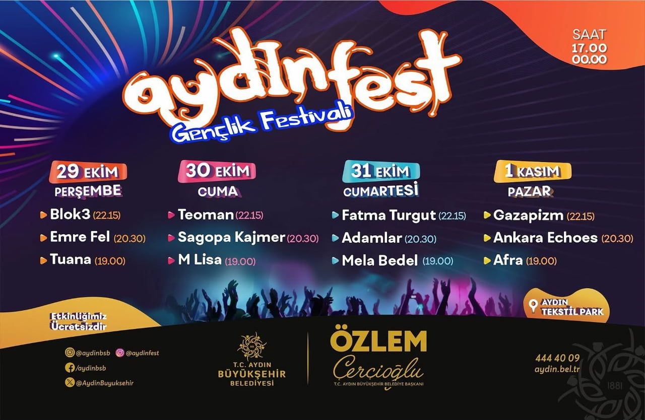 AYDINFEST PERŞEMBE GÜNÜ BAŞLIYOR