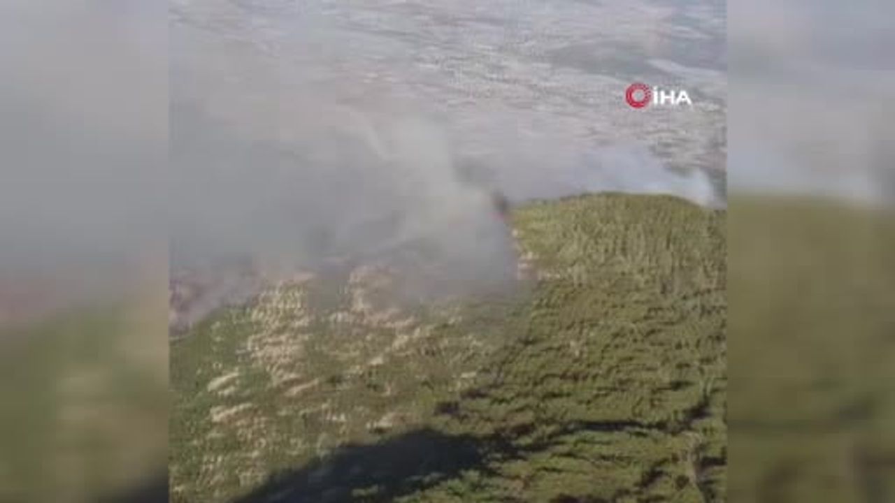 Kaş’taki orman yangınının enerjisi düşürüldü