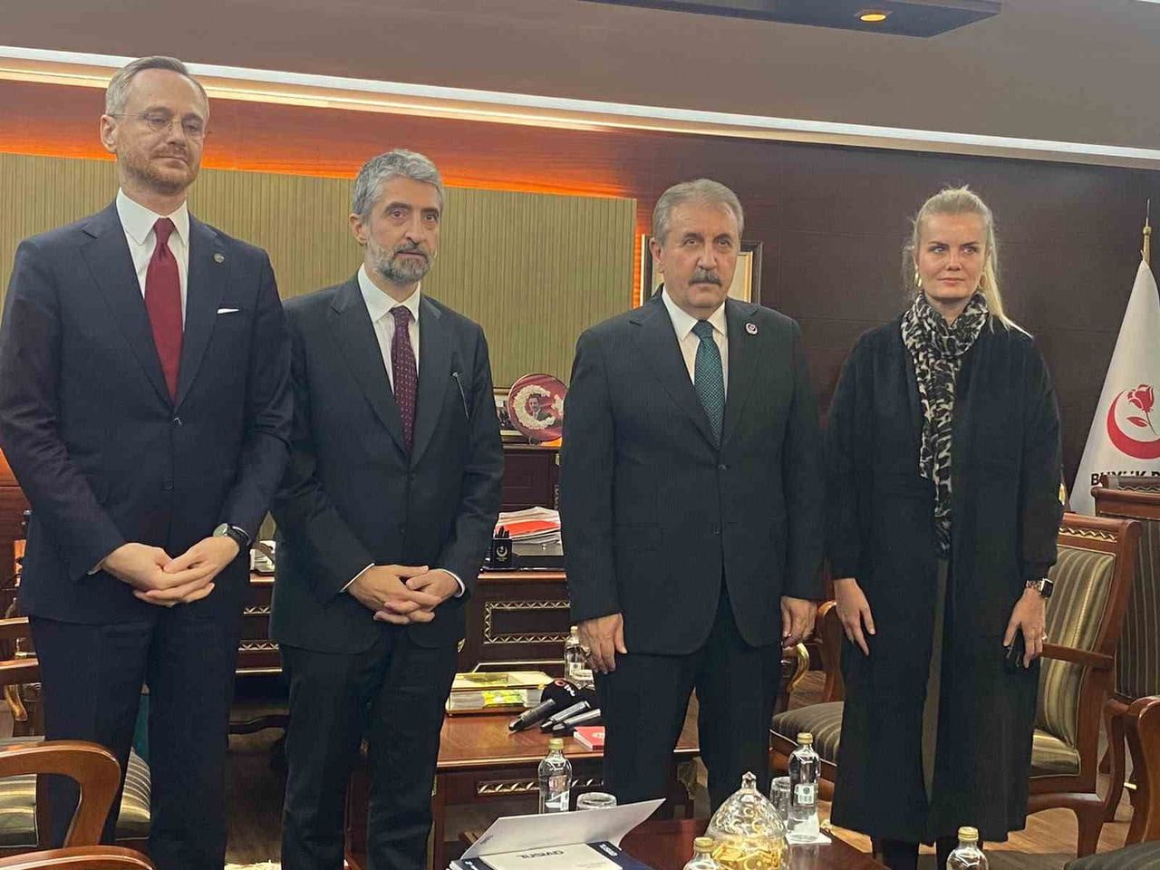 BÜYÜK BİRLİK PARTİSİ (BBP) GENEL BAŞKANI MUSTAFA DESTİCİ, TÜSİAD GENEL BAŞKANI OZAN DİREN VE...