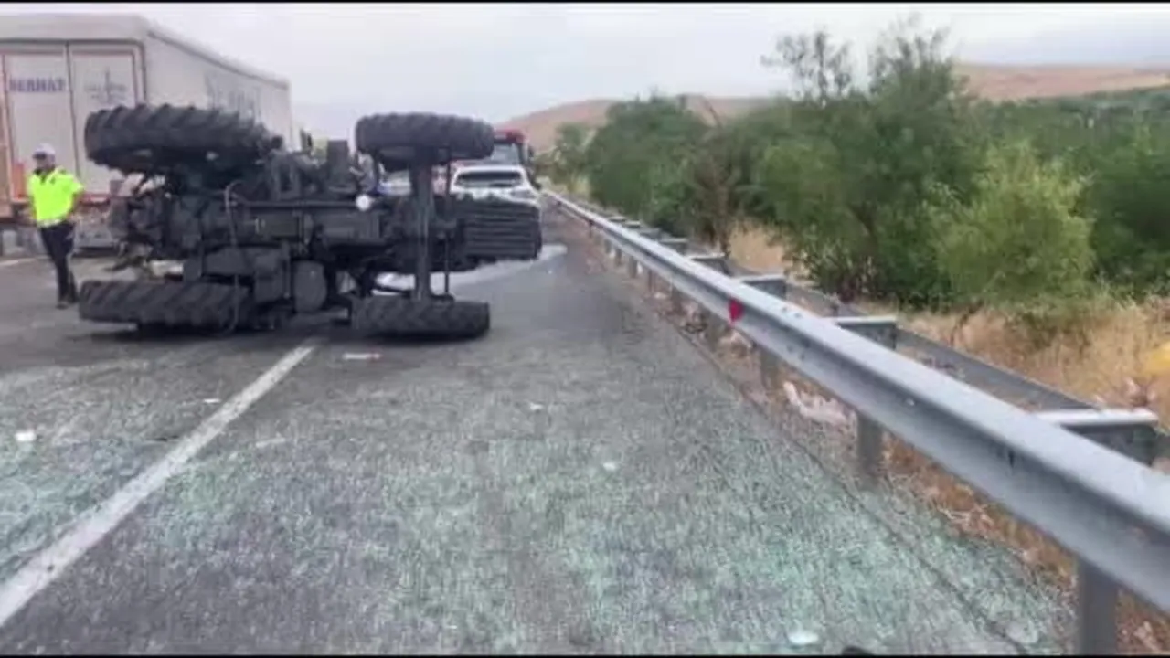 Malatya'da kontrolden çıkan traktör devrildi: 1 ağır yaralı
