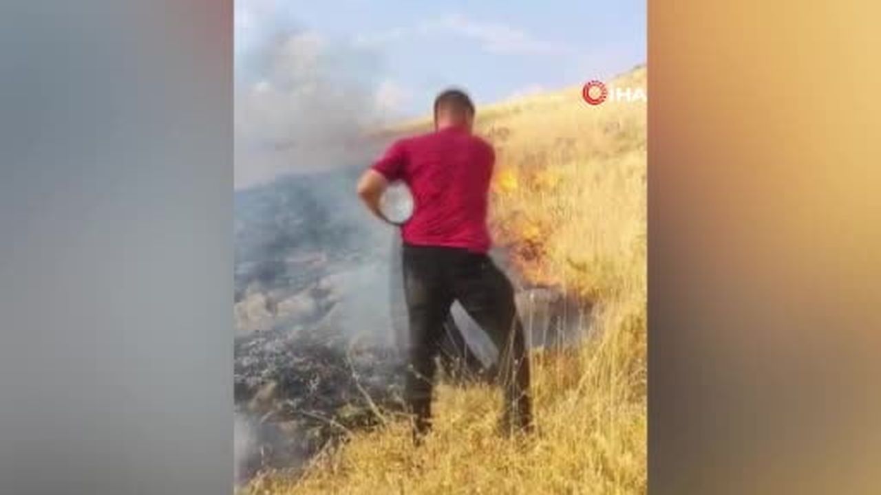 Elazığ’daki örtü yangınına müdahale sürüyor