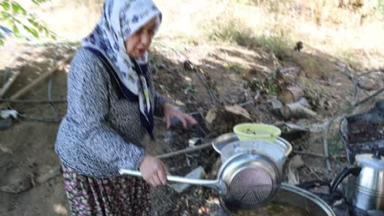 Satılmayan kirazlar kurutularak kışlık çereze dönüştürülüyor