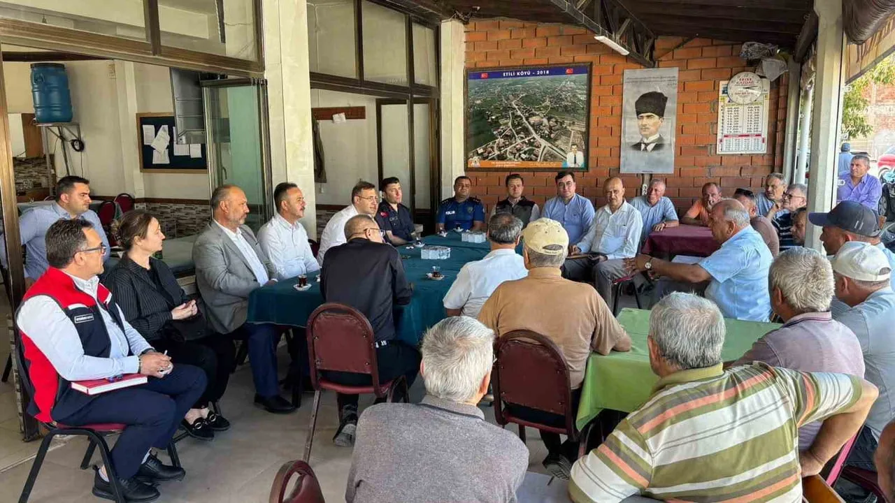 ÇAN KAYMAKAMI BÜLENT ŞİMŞEK’TEN ETİLİ KÖYÜ’NE ZİYARET