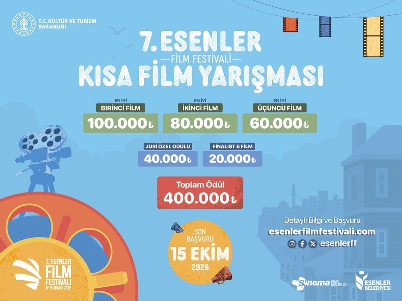 ESENLER BELEDİYESİ TARAFINDAN DÜZENLENEN ESENLER FİLM FESTİVALİ KAPSAMINDAKİ "KISA FİLM YARIŞMASI"...