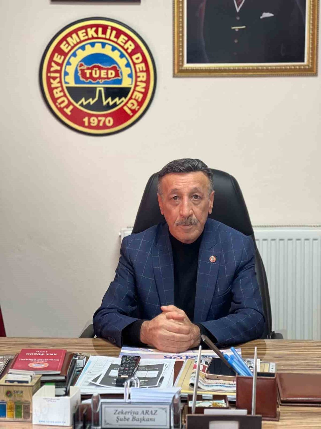 TÜRKİYE EMEKLİLER DERNEĞİ ERZURUM ŞUBE BAŞKANI ZEKERİYA ARAZ