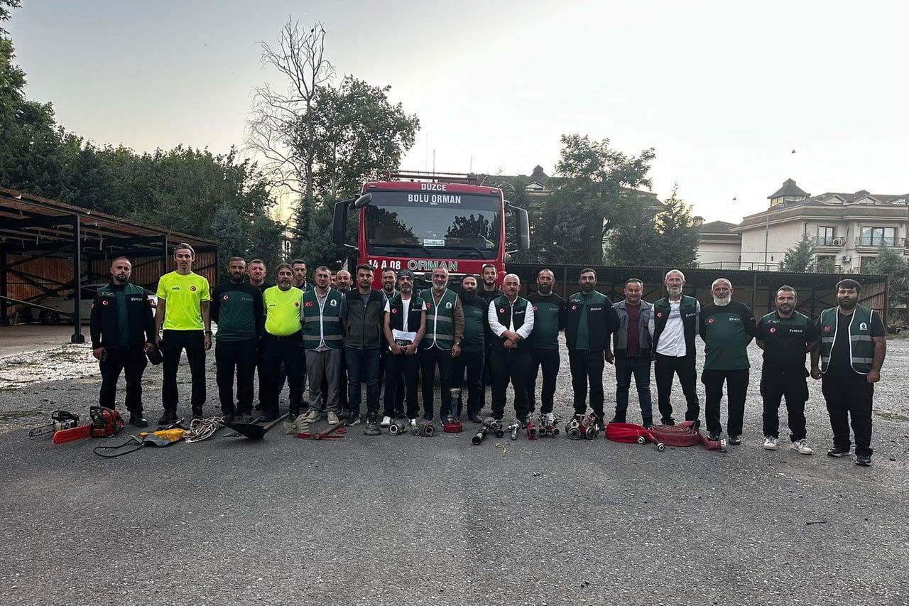 DÜZCE ORMAN İŞLETME MÜDÜRLÜĞÜ, OLASI ORMAN YANGINLARINA KARŞI GÖNÜLLÜ EKİPLERİN HAZIRLIKLI OLMASI...