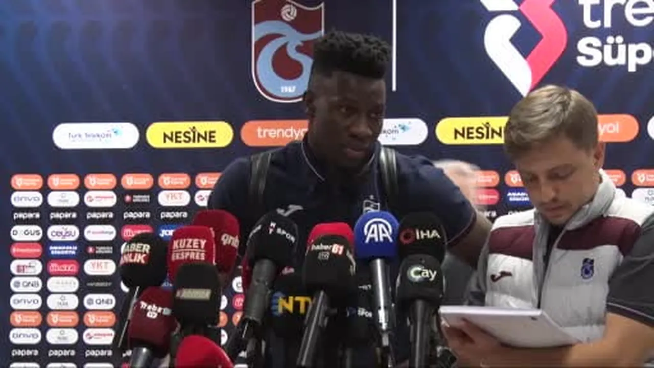 Trabzonspor’un kalecisi Andre Onana, Beşiktaş galibiyetinin ardından takım olarak doğru yönde...