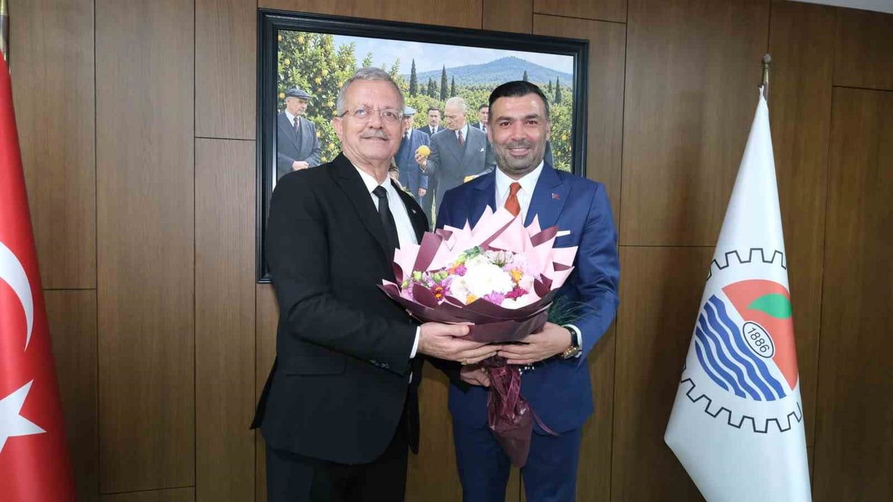 MERSİN ORGANİZE SANAYİ BÖLGESİ (OSB) BAŞKANI SABRİ TEKLİ VE BERABERİNDEKİ HEYET, MERSİN TİCARET VE...