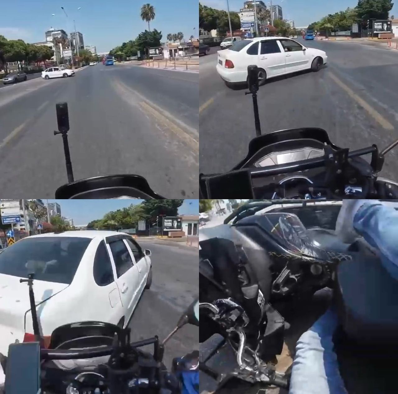 MERSİN’DE SOLA DÖNÜŞÜN YASAK OLDUĞU YOLDA DÖNÜŞ YAPAN OTOMOBİL İLE KARŞI YÖNDEN GELEN MOTOSİKLETİN...