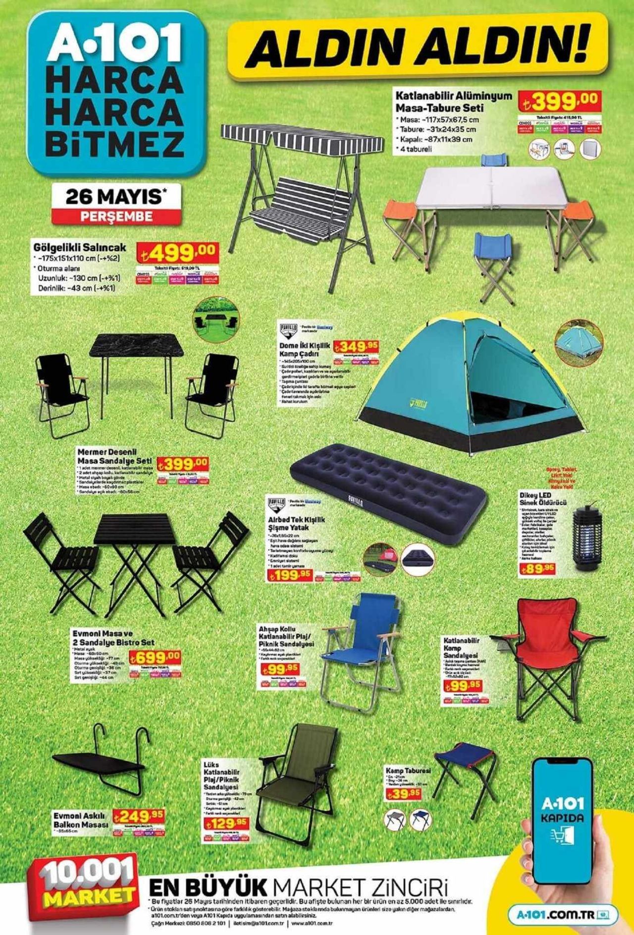 A101 kampanyalı ürünler 26 Mayıs