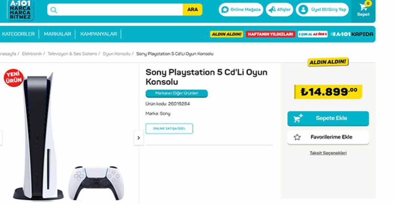 A101 Sony Playstation 5 özellikleri