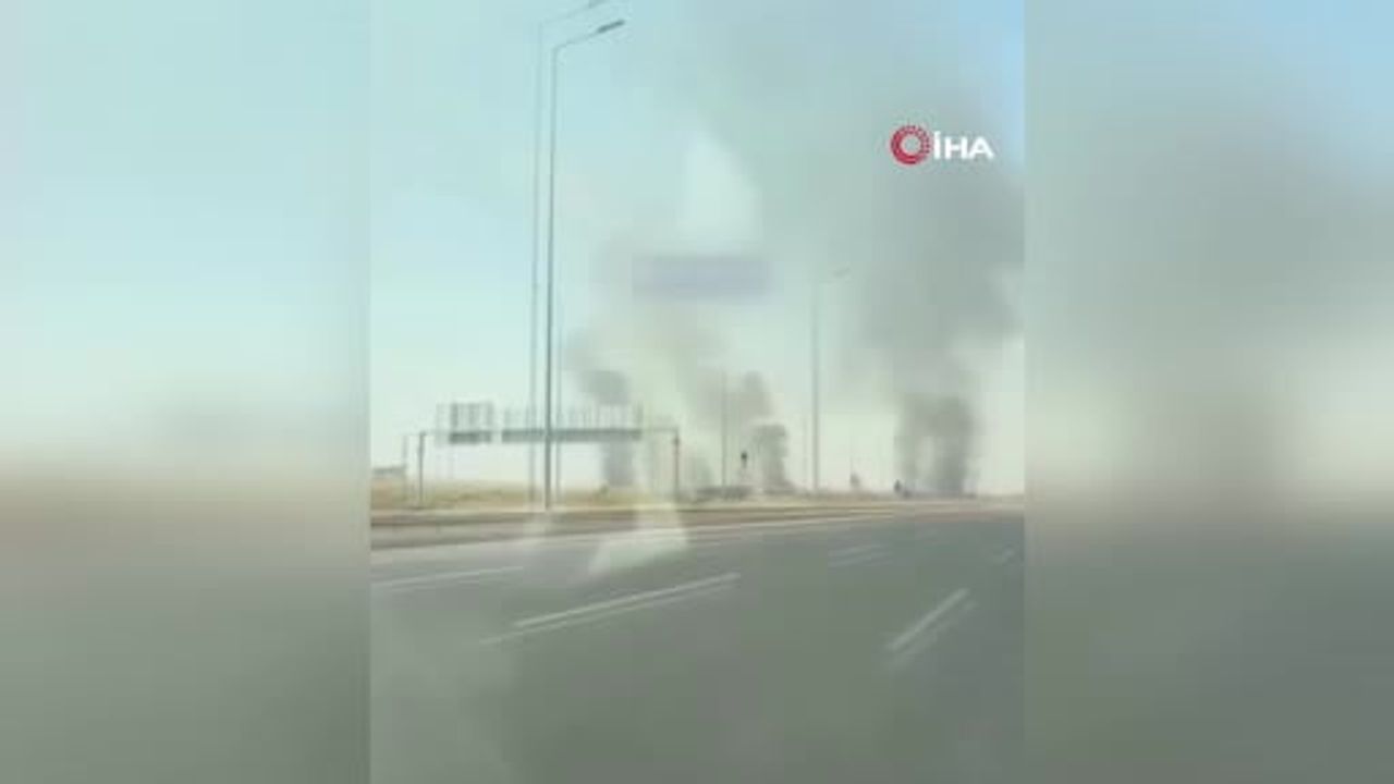 Irak Kürt Bölgesel Yönetimi'ndeki (IKBY) Erbil Uluslararası Havalimanı'na yakın bir noktaya İHA...