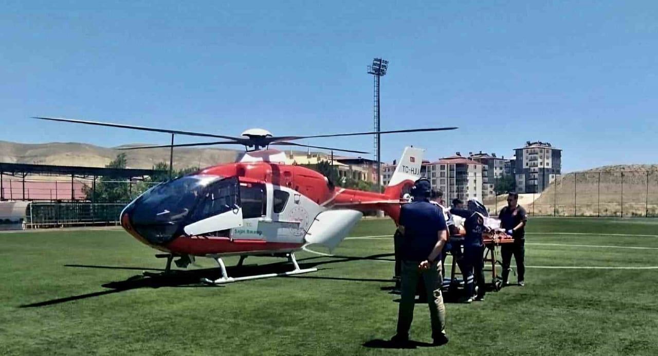 ALERJİ HASTASI HAVA AMBULANSIYLA MALATYA’YA SEVK EDİLDİ