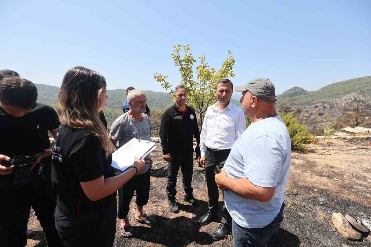 MUĞLA BÜYÜKŞEHİR BELEDİYESİ, FETHİYE'NİN GÖKÇEOVACIK MAHALLESİ'NDE MEYDANA GELEN ORMAN YANGINININ...