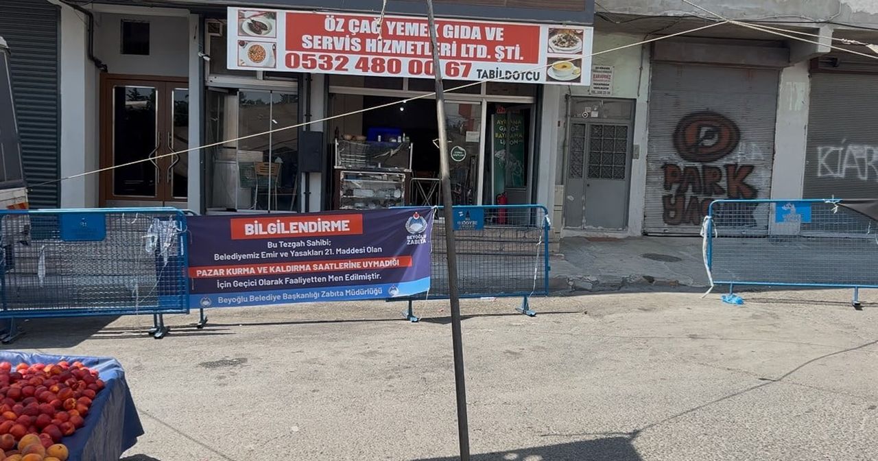 PAZARCININ TEZGAHLARININ TÜMÜ BELEDİYE TARAFINDAN MÜHÜRLENDİ.
