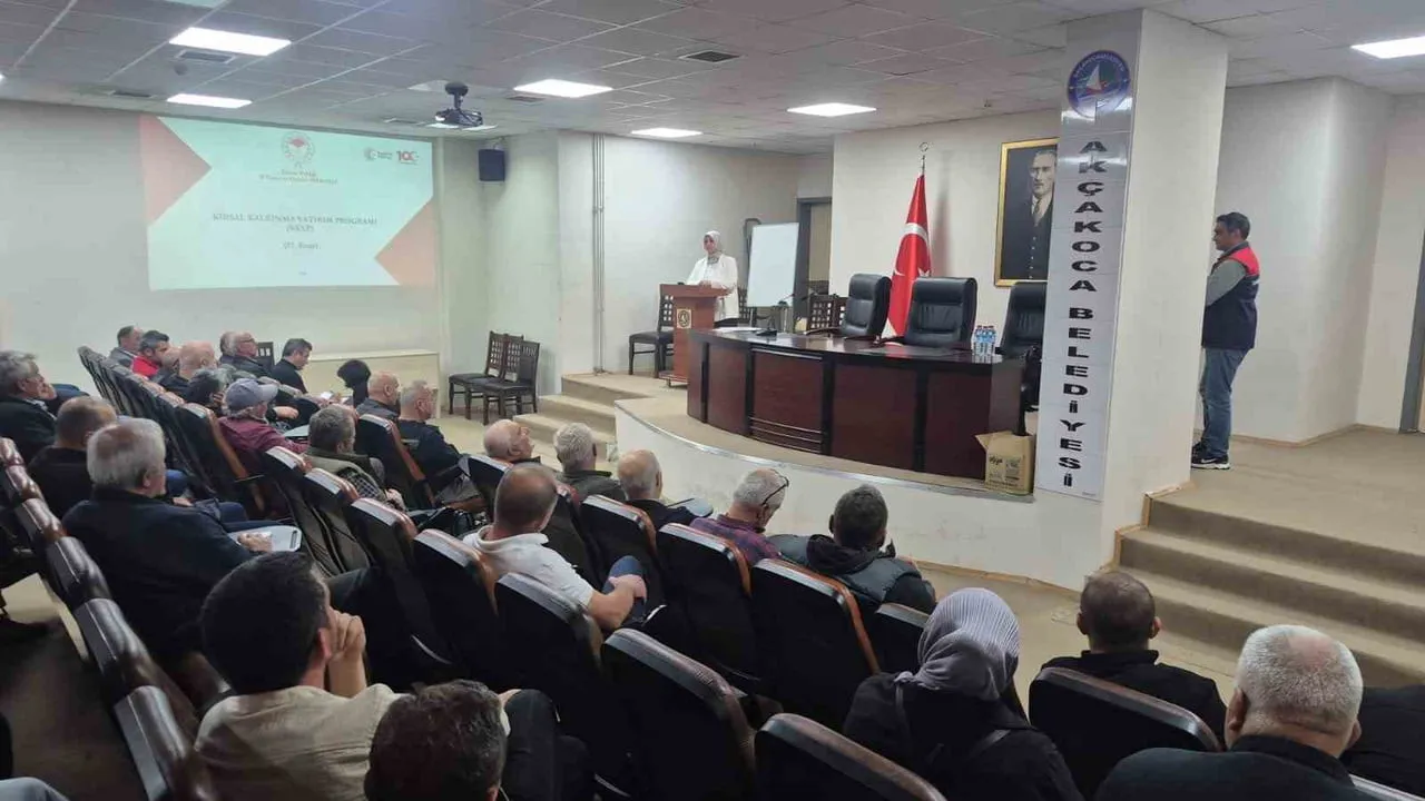 AKÇAKOCA’DA DÜZENLENEN KKYDP BİLGİLENDİRME TOPLANTISINDA, 17’NCİ ETAP PROJE KONULARI, BAŞVURU...