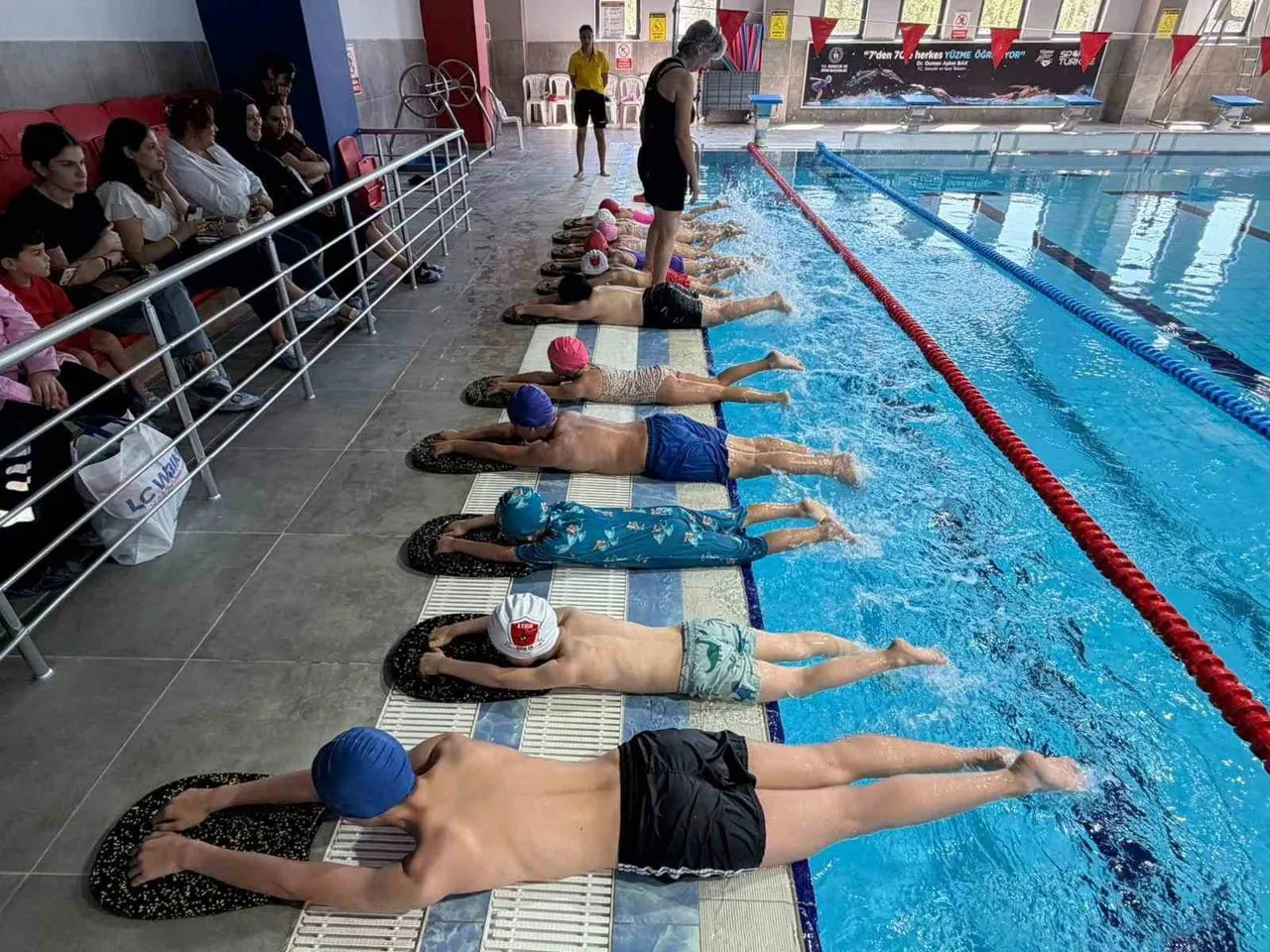 AYDIN'IN GERMENCİK İLÇESİNDE YAPIMI TAMAMLANAN VE HİZMET VERMEYE BAŞLAYAN YARI OLİMPİK YÜZME...