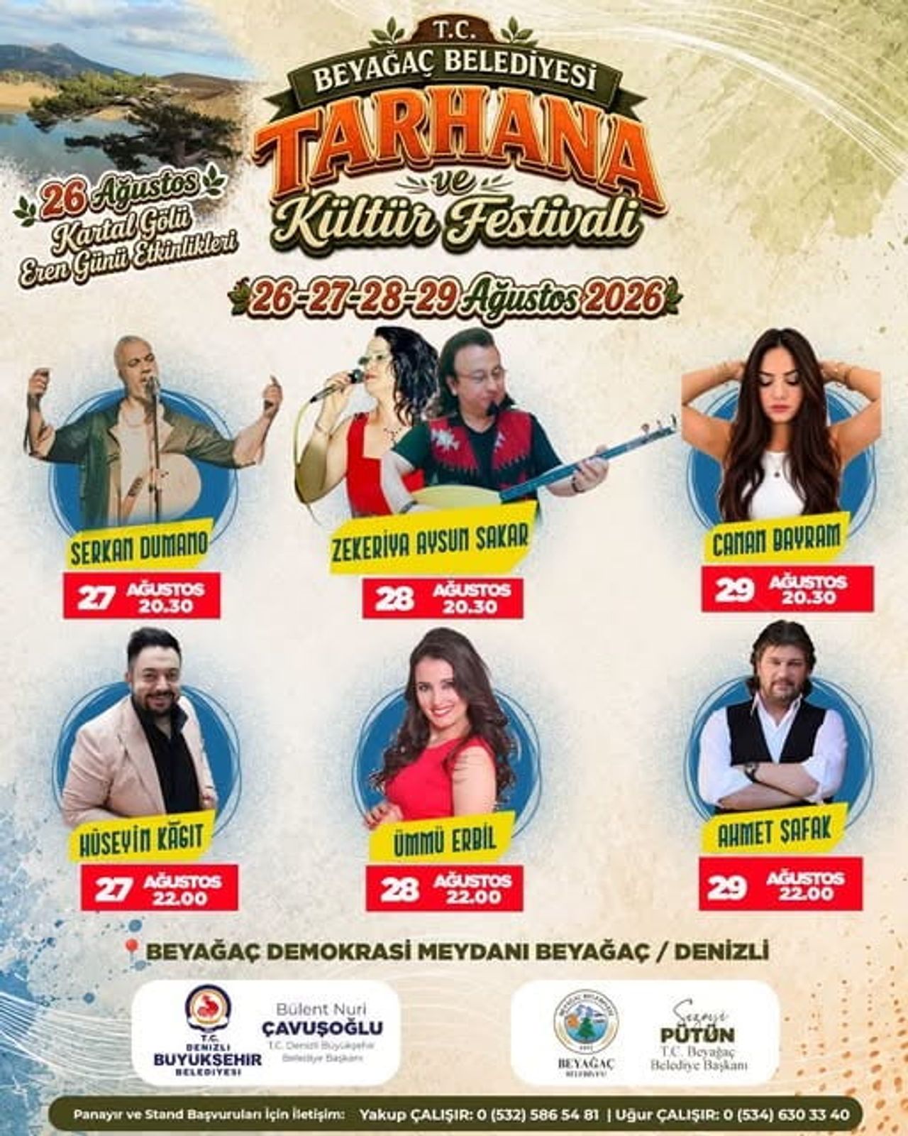 BEYAĞAÇ BELEDİYESİ TARAFINDAN BU YIL İKİNCİ KEZ DÜZENLENECEK BEYAĞAÇ TARHANA VE KÜLTÜR FESTİVALİ...