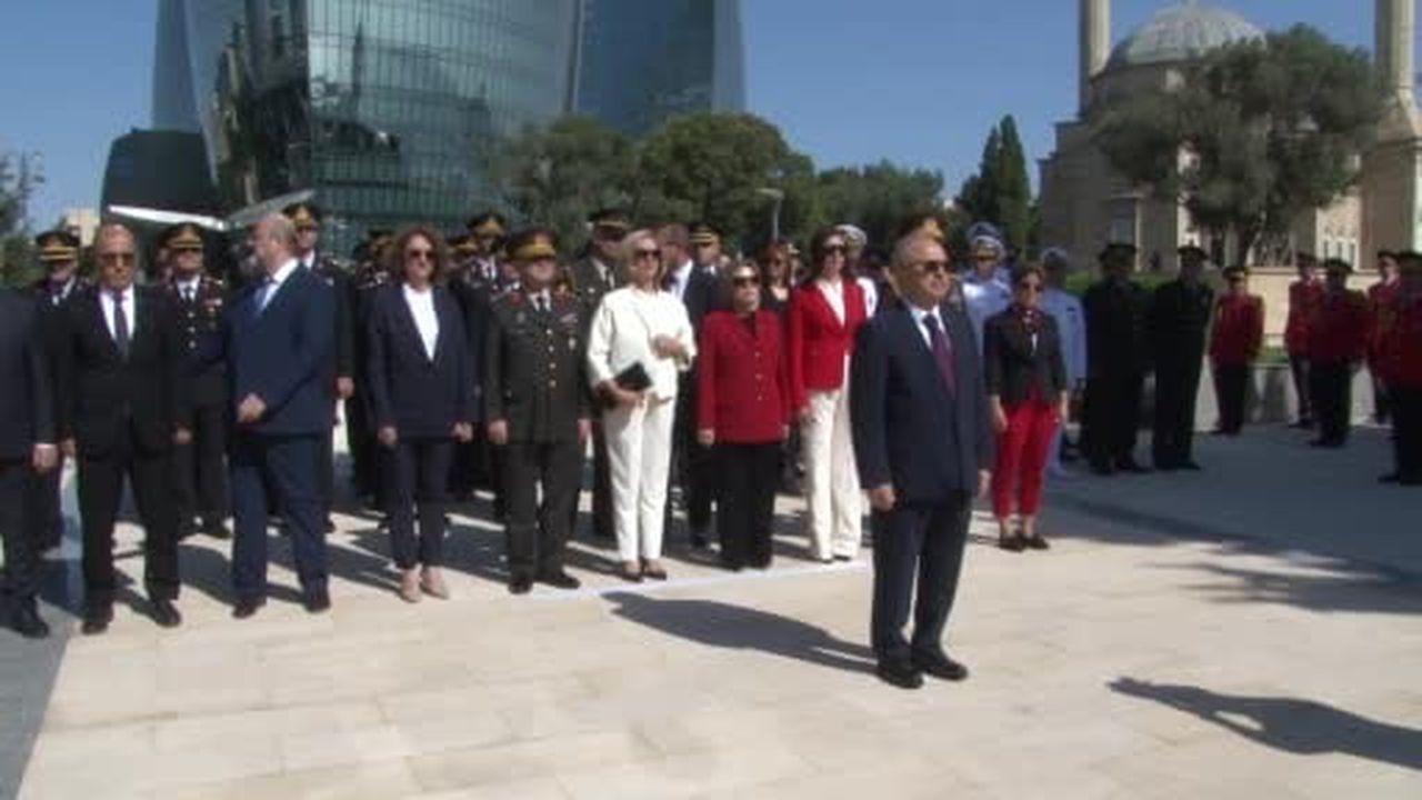 Azerbaycan’ın başkenti Bakü'de 30 Ağustos Zafer Bayramı, zaferin 104. yıl dönümünde Türk...