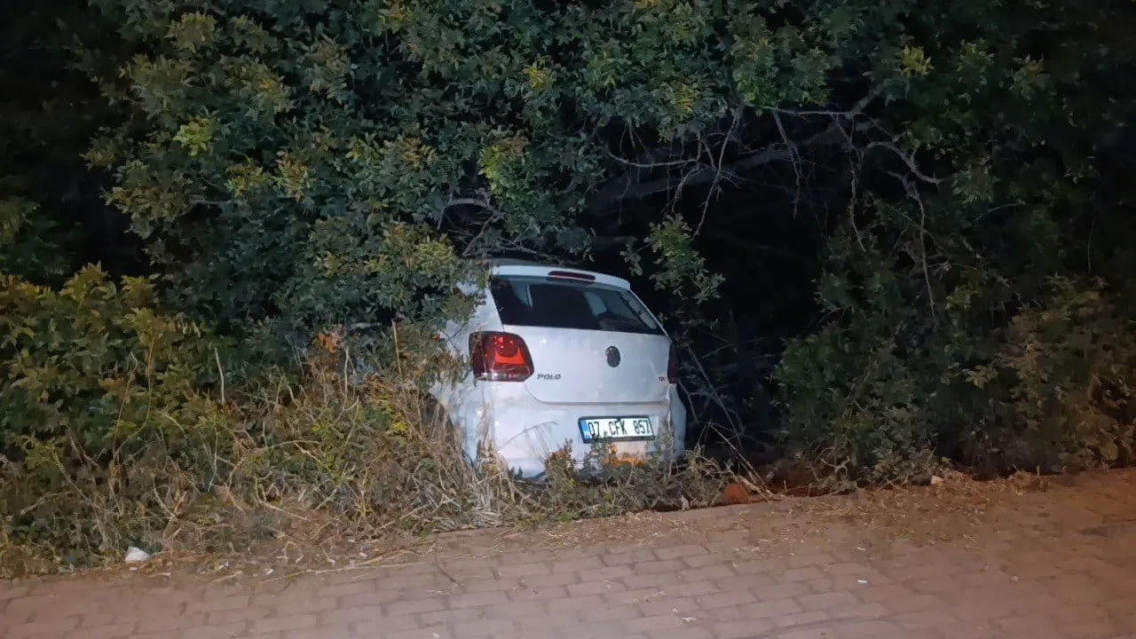 MANAVGAT İLÇESİNDE SÜRÜCÜSÜNÜN DİREKSİYON HAKİMİYETİNİ KAYBETMESİ SONUCU OTOMOBİL BAHÇEYE...