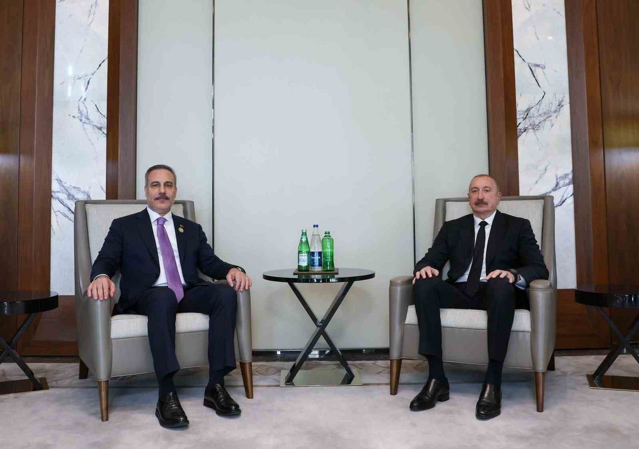 DIŞİŞLERİ BAKANI HAKAN FİDAN, AZERBAYCAN'DA CUMHURBAŞKANI İLHAM ALİYEV TARAFINDAN KABUL...
