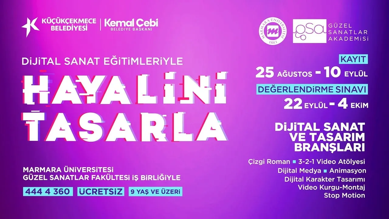 KÜÇÜKÇEKMECE BELEDİYESİ BÜNYESİNDEKİ GÜZEL SANATLAR AKADEMİSİ'NİN YENİ DÖNEM KAYITLARI...